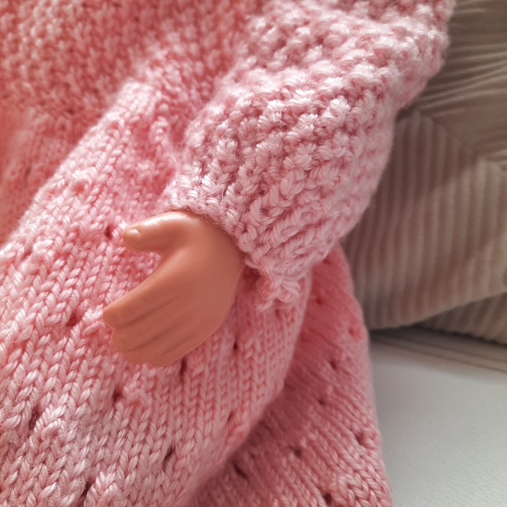 Prairie Baby Dress Puffed Sleeves Bubblegum Pink - Picture 13 of 15